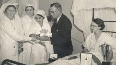 1938 First baby born at the Women’s Hospital